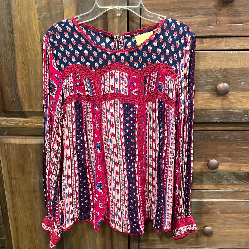 Anthropology “Maeve” Floral Blouse
